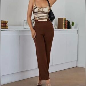Elegant Brown Women's 2 piece set